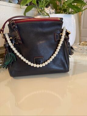 Classic blue and red mini Florentino leather
 crossbody bag
